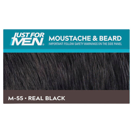 Just For Men Moustache & Beard Brush-In Colour Gel M-55 Real Black