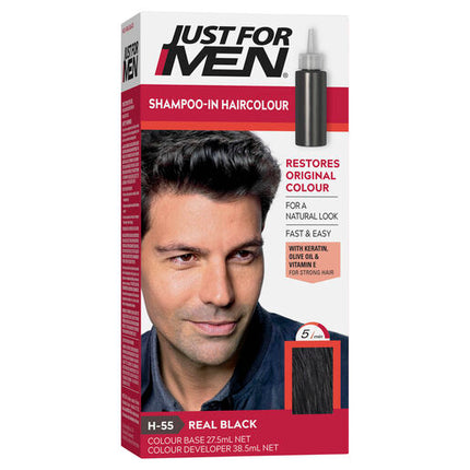 Just For Men Shampoo-In Haircolour H-55 Real Black