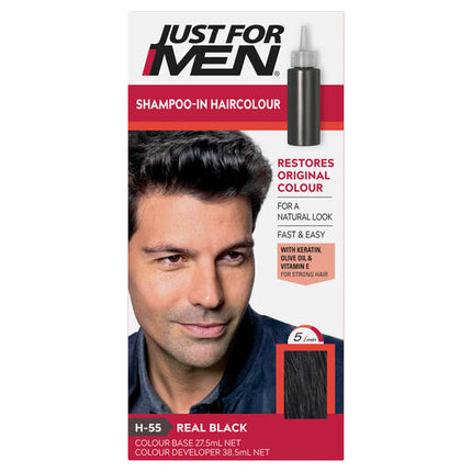 Just For Men Shampoo-In Haircolour H-55 Real Black
