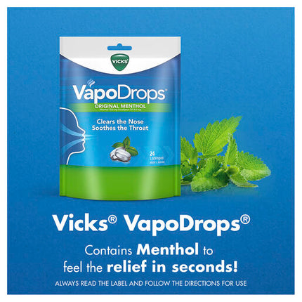 Vicks VapoDrops Orginal Menthol 24 Lozenges