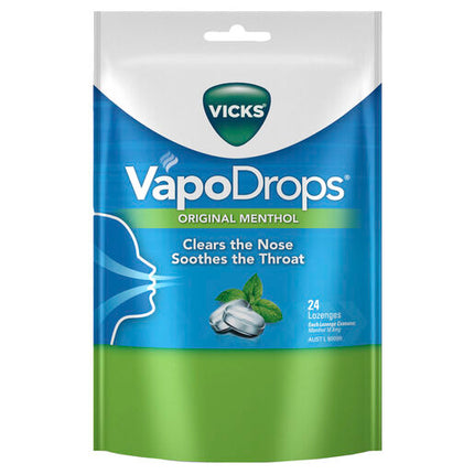 Vicks VapoDrops Orginal Menthol 24 Lozenges