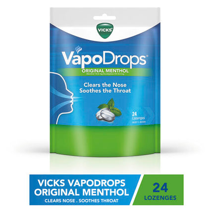 Vicks VapoDrops Orginal Menthol 24 Lozenges