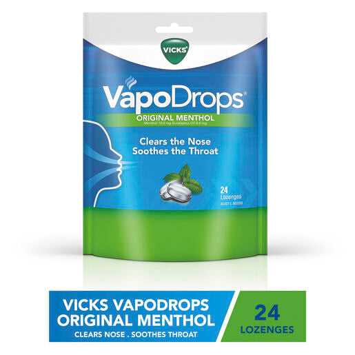 Vicks VapoDrops Orginal Menthol 24 Lozenges