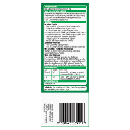Panadol Optizorb 500mg 50 Tablets