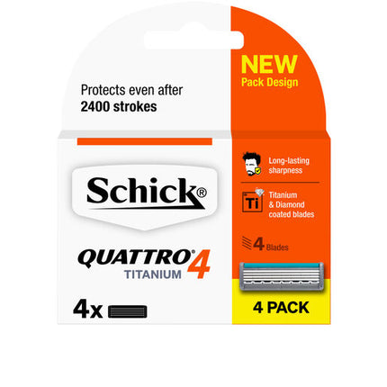 Schick Quattro Titanium 4 Refill Cartridges 4 Pack