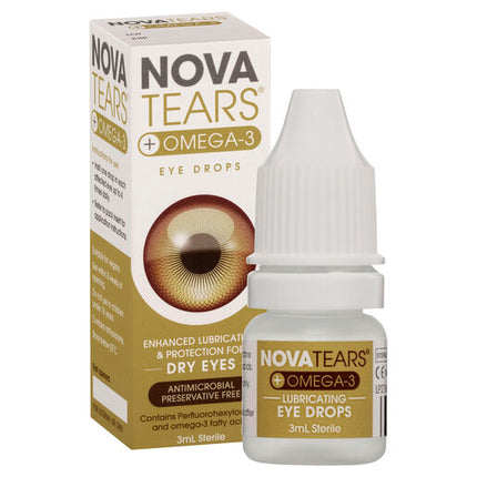Novatears + Omega 3 Eye Drops, 3mL