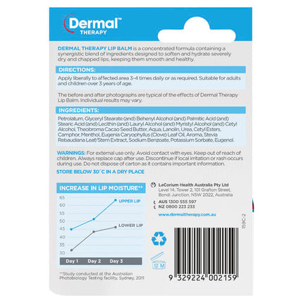 Dermal Therapy Lip Balm Ultra Moisturising 10g