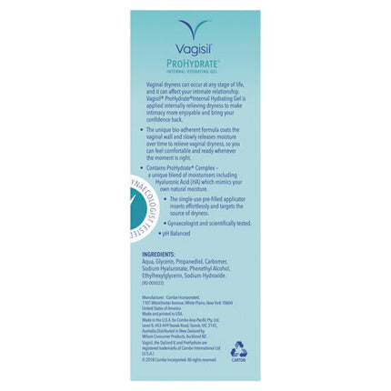 Vagisil ProHydrate Internal Hydrating Gel 6 x 5g