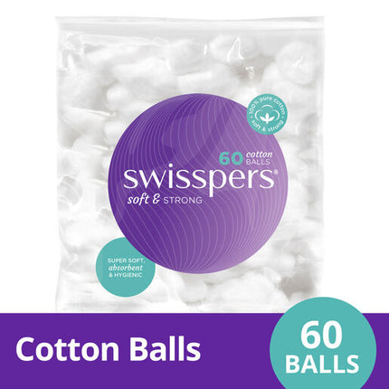 Swisspers Cotton Wool Balls 60 Pack