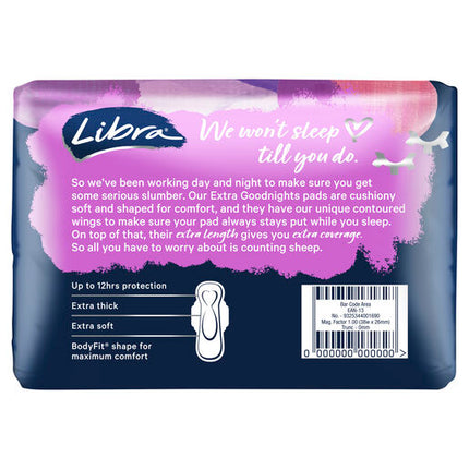 Libra Extra Pads Goodnights with Wings 10 Pack