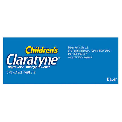 Claratyne Children's Allergy & Hayfever Relief Antihistamine Grape Flavour Chewable Tablets 30 Pack