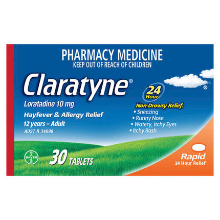 Claratyne Allergy Hayfever Relief Antihistamine Tablets 30 pack
