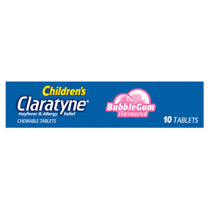Claratyne Children's Allergy & Hayfever Relief Antihistamine Bubblegum Flavour Chewable Tablets 10 Pack