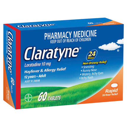 Claratyne Allergy Hayfever Relief Antihistamine Tablets 60 Pack