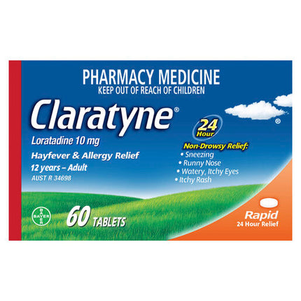 Claratyne Allergy Hayfever Relief Antihistamine Tablets 60 Pack