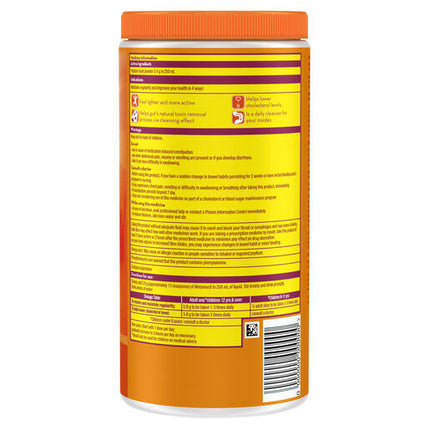 Metamucil Multi-Health Fibre with 100% Psyllium Natural Psyllium Orange Smooth 114 Dose