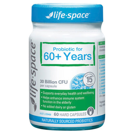 Life-Space Probiotic for 60+ Years 60 Hard Capsules