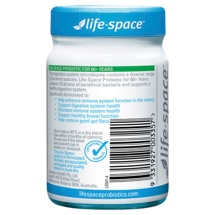 Life-Space Probiotic for 60+ Years 60 Hard Capsules