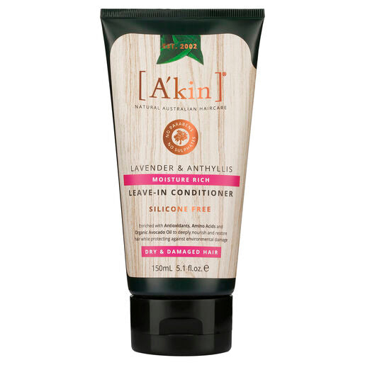 A'kin Moisture Rich Lavender & Anthyllis Leave-In Conditioner 150mL
