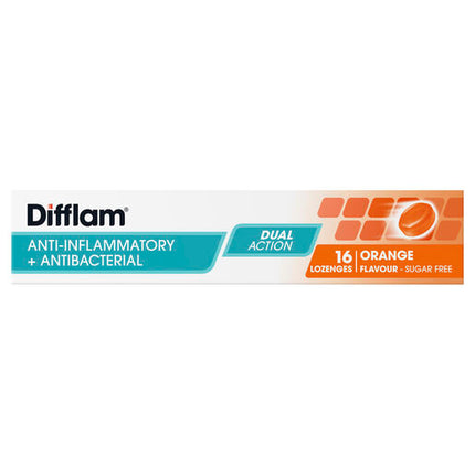 Difflam Sore Throat Sugar Free Orange 16 Lozenges