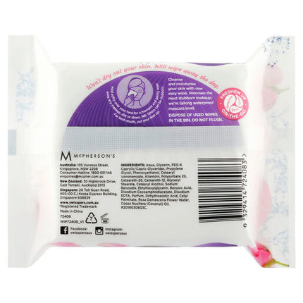 Swisspers Micellar and Rosewater Facial Wipes 25 Pack