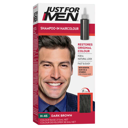 Just For Men Shampoo-In Haircolour H-45 Dark Brown