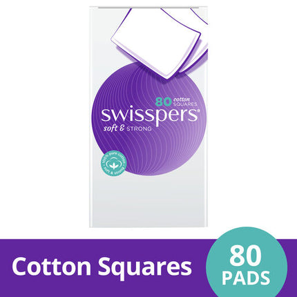 Swisspers Cotton Squares 80 Pack