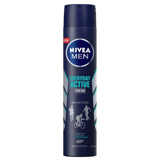 Nivea Deodorant Aerosol Men Everyday Active Fresh 250mL