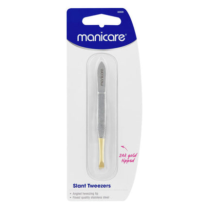 Manicare Gold Tipped Slant Tweezers