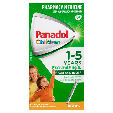 Panadol Children 1-5 Years Suspension Orange Flavour 100mL