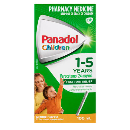 Panadol Children 1-5 Years Suspension Orange Flavour 100mL