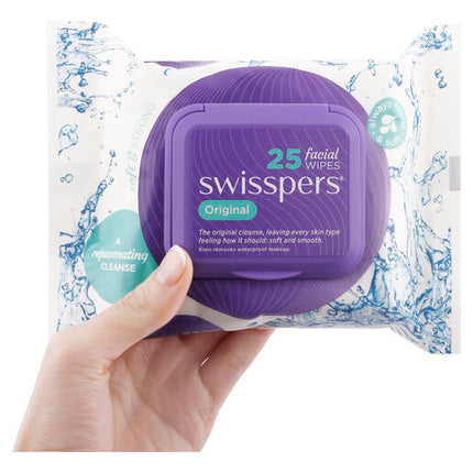 Swisspers Original Facial Wipes 25 Pack