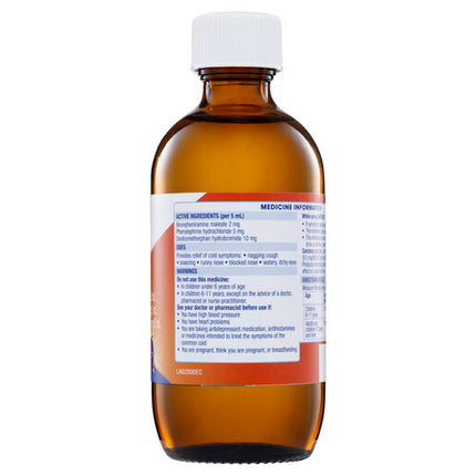 Demazin Kids 6+ Cough & Cold Relief Syrup 200mL