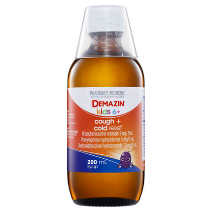 Demazin Kids 6+ Cough & Cold Relief Syrup 200mL