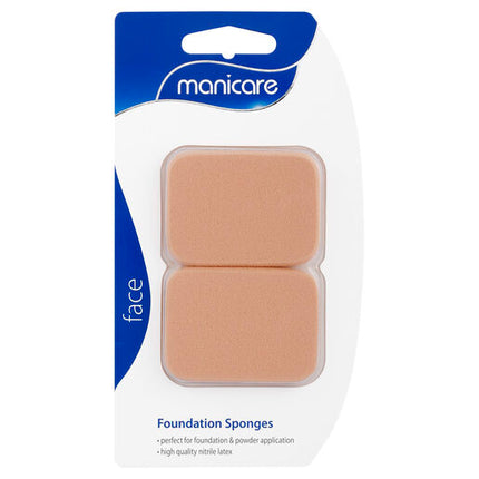 Manicare Brown Rectangle Latex Foundation Sponge 2 Pack