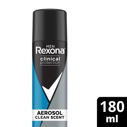 Rexona Men Clinical Protection Antiperspirant Aerosol Clean Scent 180ml