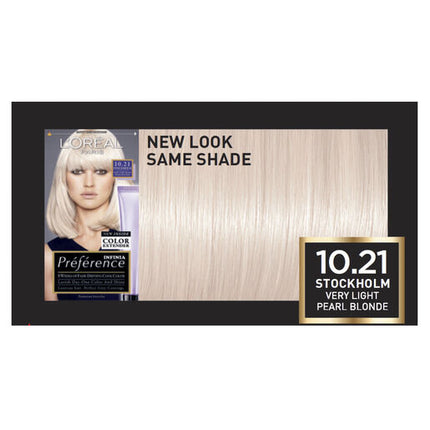 L'Oréal Paris Préférence Permanent Hair Colour - 10.21 Stockholm (Very Very Light Pearl Blonde)