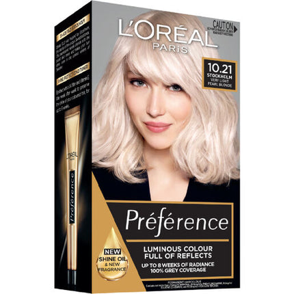 L'Oréal Paris Préférence Permanent Hair Colour - 10.21 Stockholm (Very Very Light Pearl Blonde)