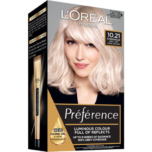 L'Oréal Paris Préférence Permanent Hair Colour - 10.21 Stockholm (Very Very Light Pearl Blonde)