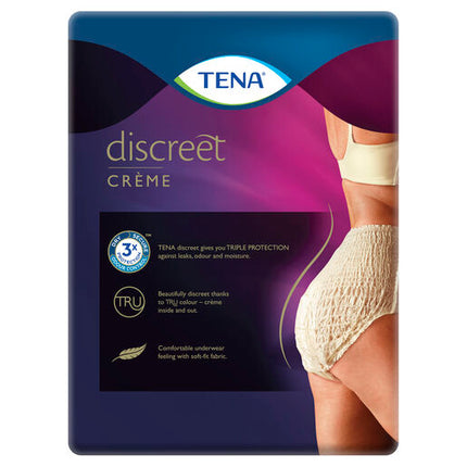Tena Discreet High Waist Underwear Creme Super Large 8 Pack
