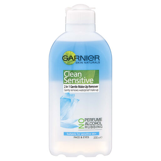 Garnier Clean Sensitive 2in1 Gentle Waterproof Make Up Remover