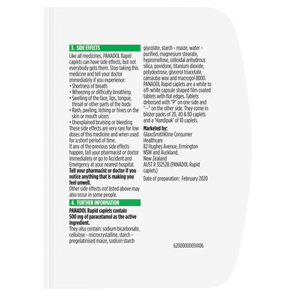 Panadol Rapid 500mg 10 Caplets