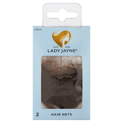 Lady Jayne Light Brown Hair Nets 2 Pack