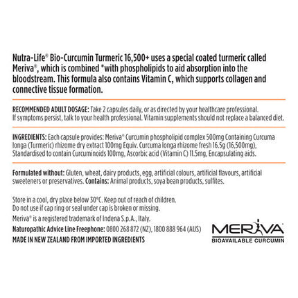 Nutra-Life Bio-Curcumin Turmeric 16,500+ 60 Capsules