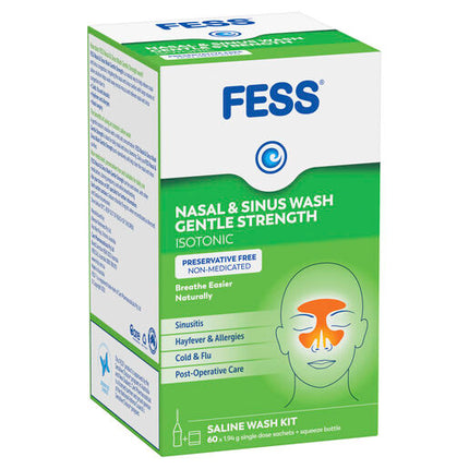 Fess Sinu-Cleanse Gentle Cleansing Daily Wash Kit 60 Pack