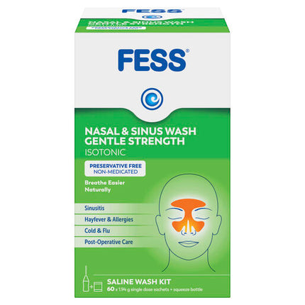 Fess Sinu-Cleanse Gentle Cleansing Daily Wash Kit 60 Pack