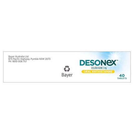 Desonex Antihistamine Hayfever & Allergy Relief 40 Tablets