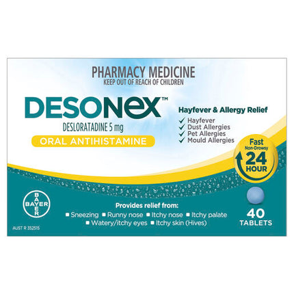 Desonex Antihistamine Hayfever & Allergy Relief 40 Tablets