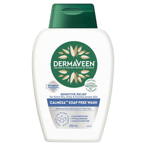 DermaVeen Sensitive Relief Calmexa Soap Free Wash 250mL