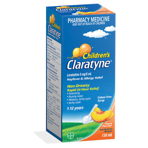 Claratyne Children's Hayfever & Allergy Relief 1-12 Years Peach Flavour 150mL